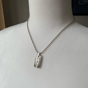 T&Co Atlas Dog Tag Pendant 16” chain